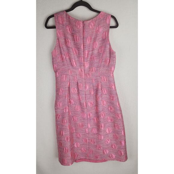 Per Se Dress Womens 8 Pink Polkadot Preppy Retroglam, Modern Royalty, Tweed - Picture 8 of 10